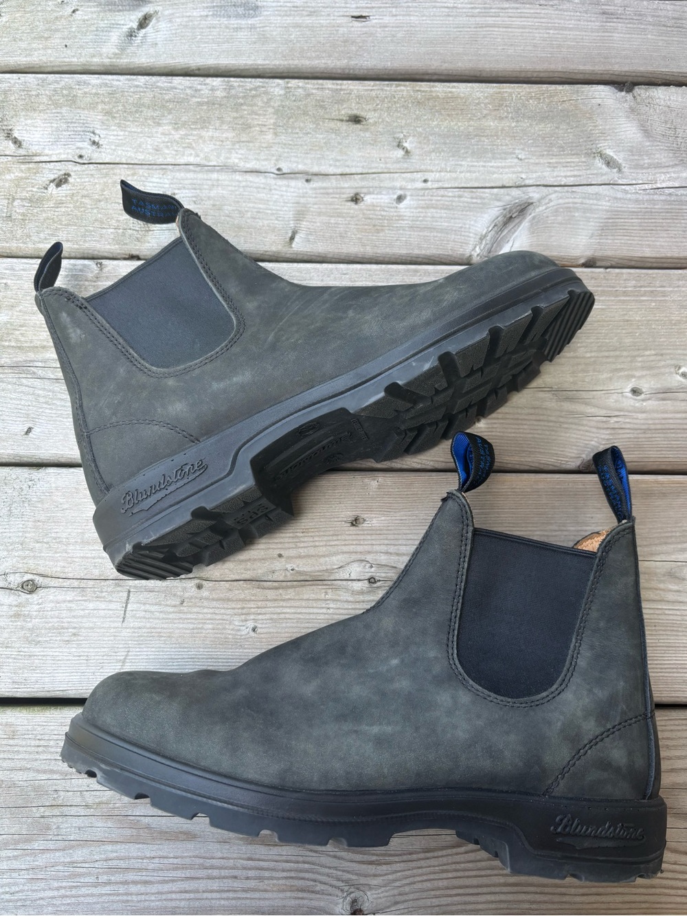 M 9 W 11 Blundstone Boots Winter Unisex Rustic Black Leather Waterproof